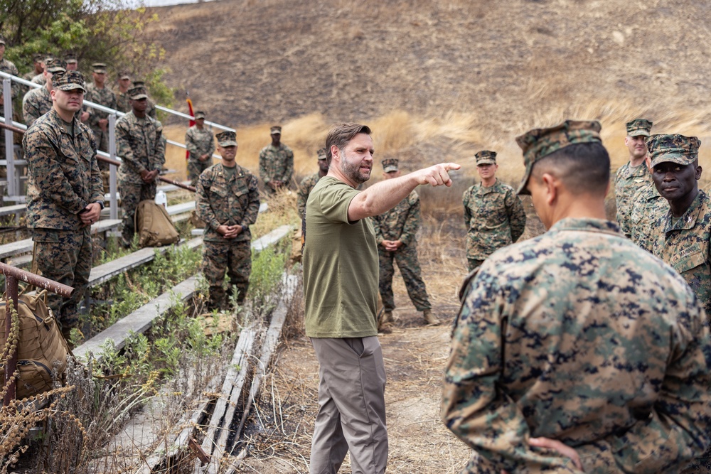 VPOTUS hikes with HQSPT Bn.