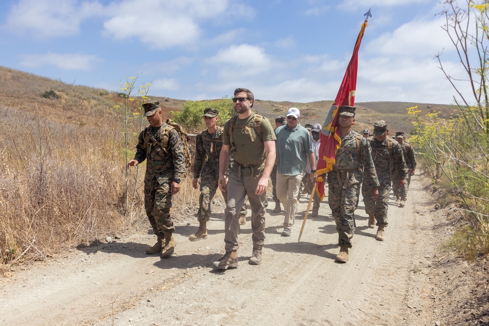 VPOTUS hikes with HQSPT Bn.