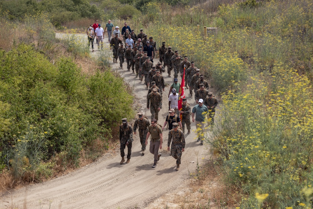 VPOTUS hikes with HQSPT Bn.