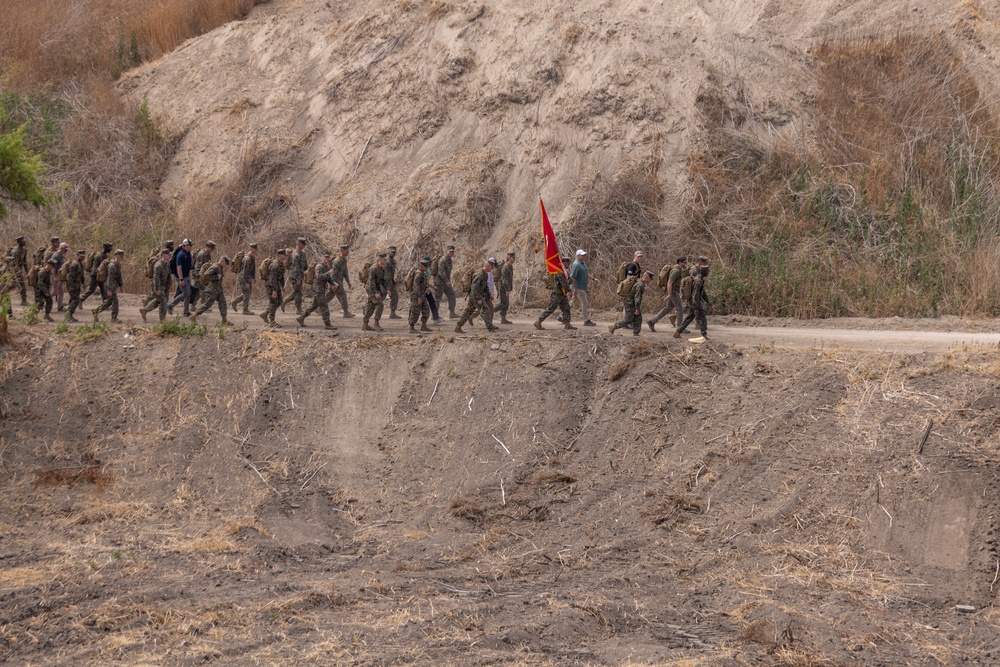 VPOTUS hikes with HQSPT Bn.