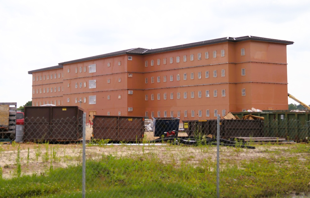 July 2025 barracks construction operations for East Barracks Project at Fort McCoy