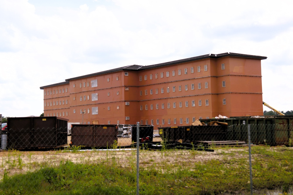 July 2025 barracks construction operations for East Barracks Project at Fort McCoy