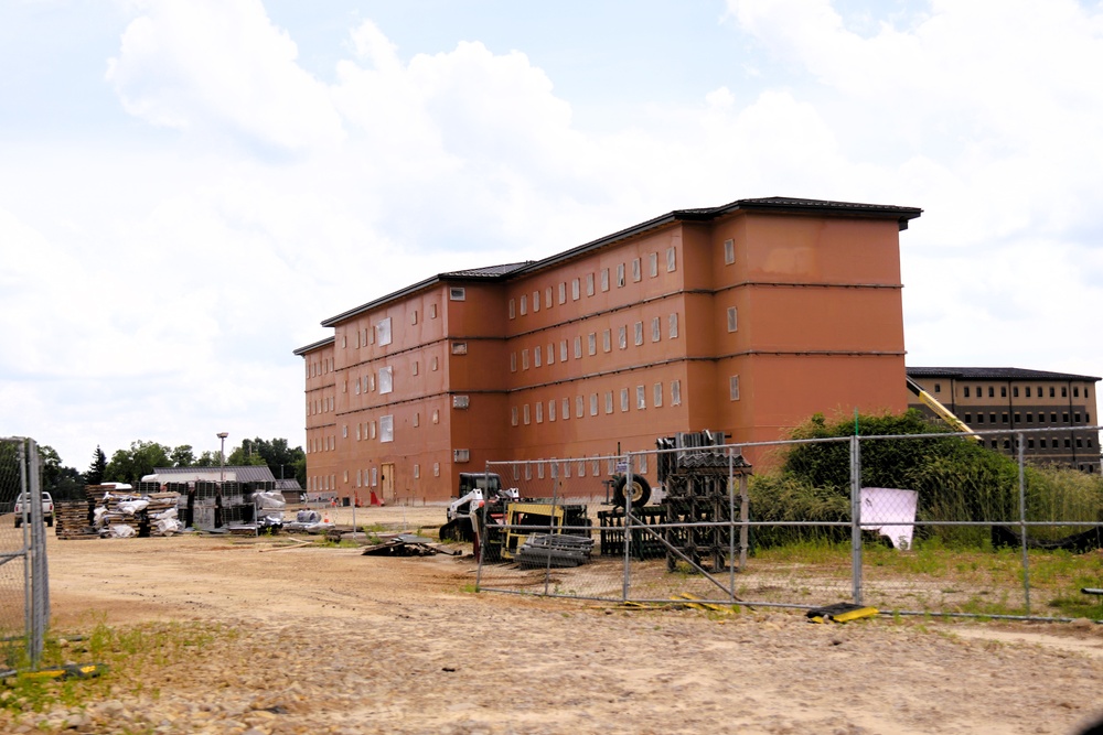 July 2025 barracks construction operations for East Barracks Project at Fort McCoy