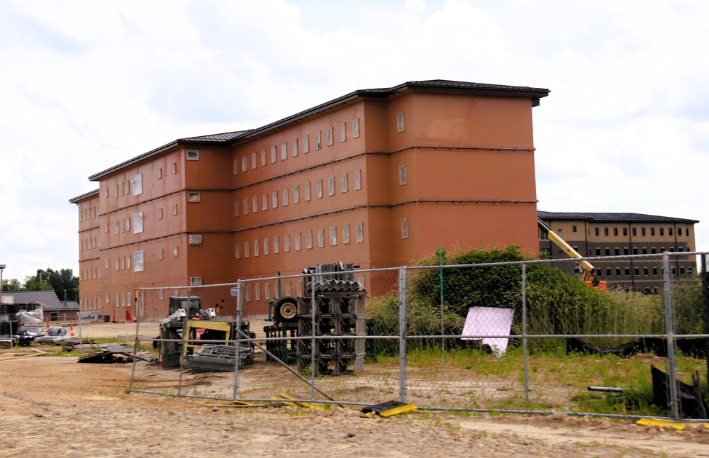 July 2025 barracks construction operations for East Barracks Project at Fort McCoy