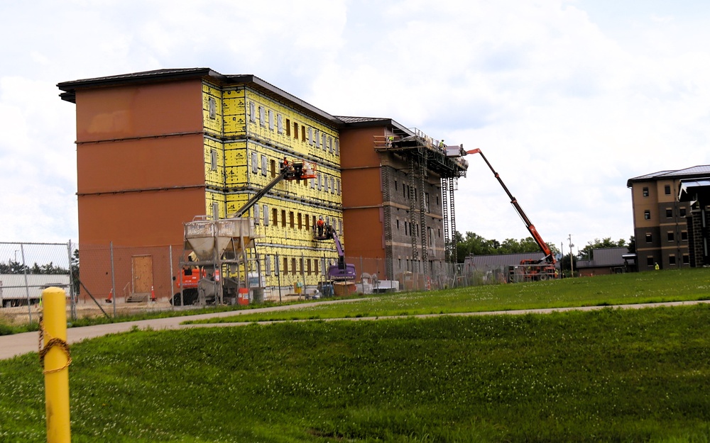 July 2025 barracks construction operations for East Barracks Project at Fort McCoy