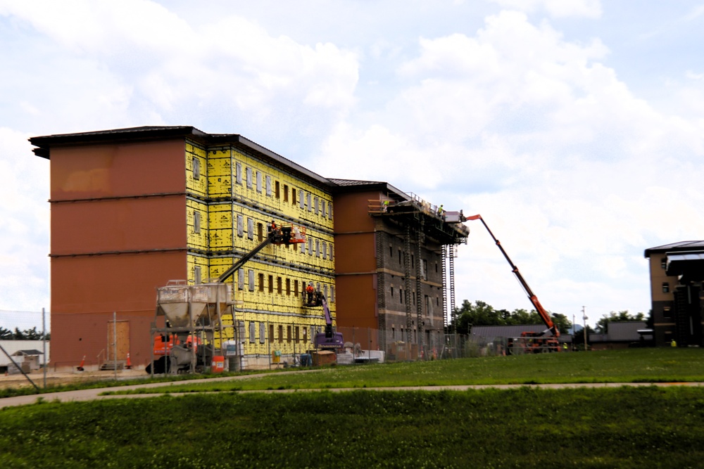 July 2025 barracks construction operations for East Barracks Project at Fort McCoy