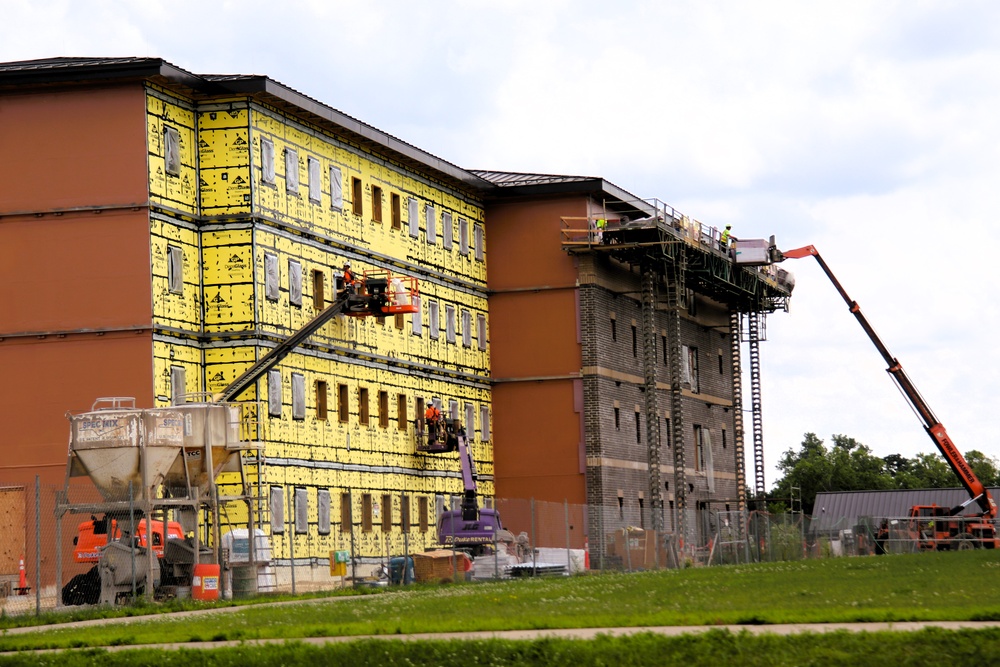July 2025 barracks construction operations for East Barracks Project at Fort McCoy