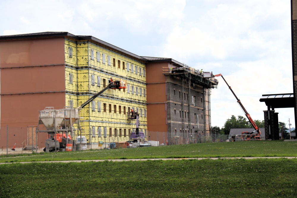 July 2025 barracks construction operations for East Barracks Project at Fort McCoy