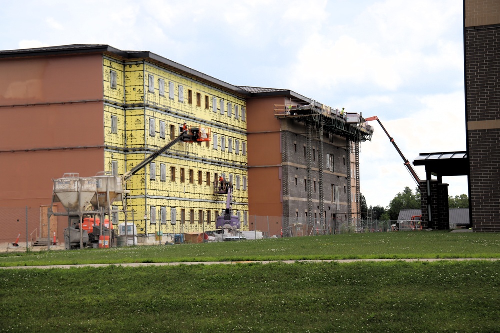 July 2025 barracks construction operations for East Barracks Project at Fort McCoy