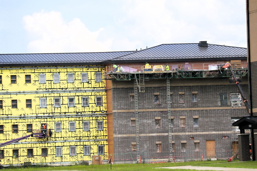 July 2025 barracks construction operations for East Barracks Project at Fort McCoy