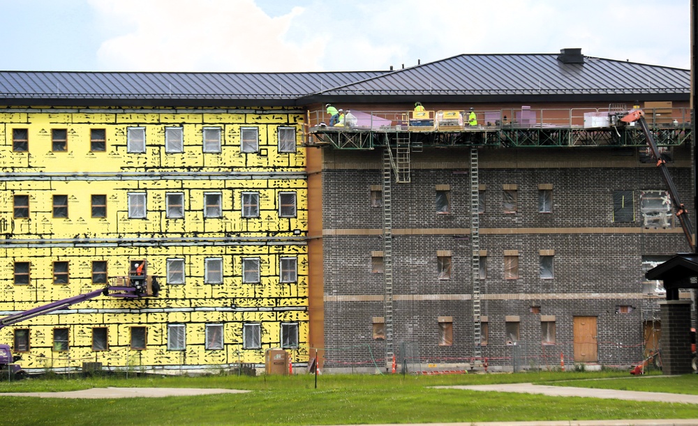 July 2025 barracks construction operations for East Barracks Project at Fort McCoy