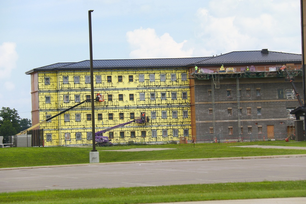 July 2025 barracks construction operations for East Barracks Project at Fort McCoy