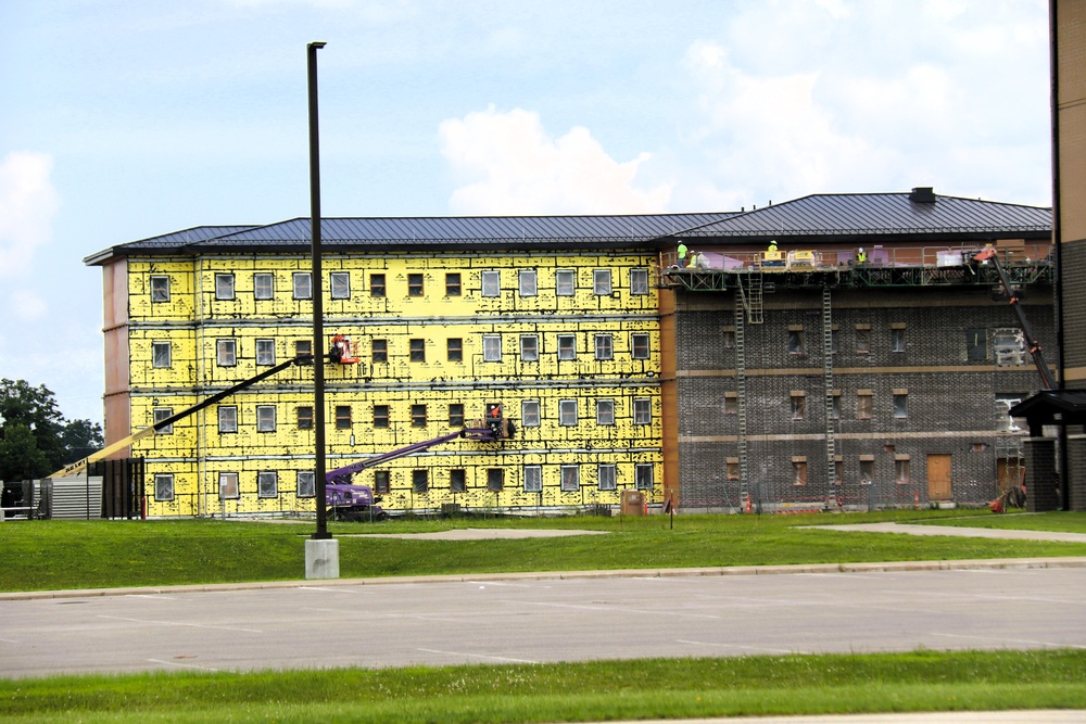 July 2025 barracks construction operations for East Barracks Project at Fort McCoy