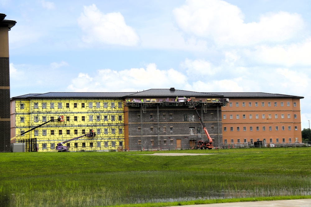 July 2025 barracks construction operations for East Barracks Project at Fort McCoy
