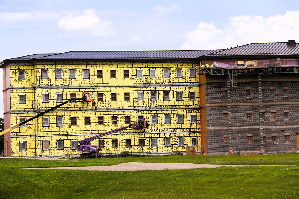 July 2025 barracks construction operations for East Barracks Project at Fort McCoy