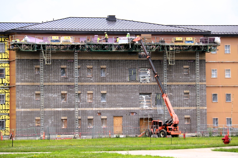 July 2025 barracks construction operations for East Barracks Project at Fort McCoy