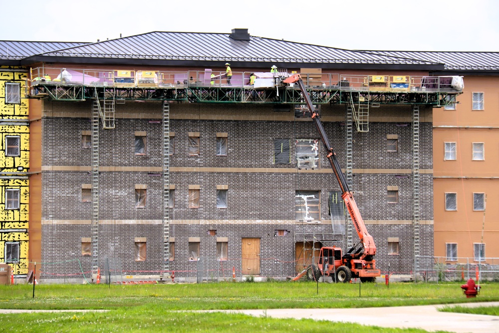 July 2025 barracks construction operations for East Barracks Project at Fort McCoy