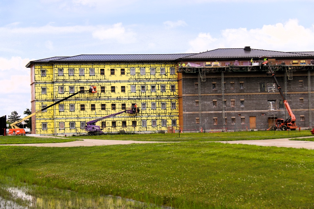 July 2025 barracks construction operations for East Barracks Project at Fort McCoy