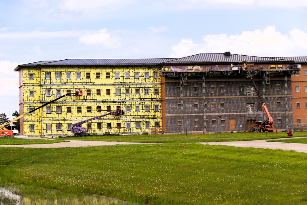 July 2025 barracks construction operations for East Barracks Project at Fort McCoy