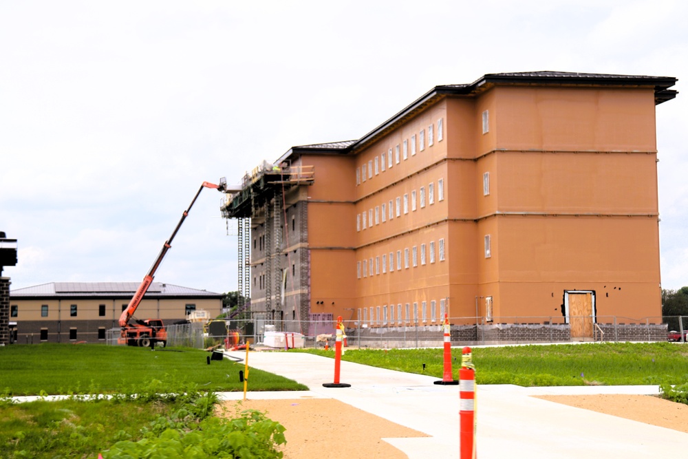July 2025 barracks construction operations for East Barracks Project at Fort McCoy