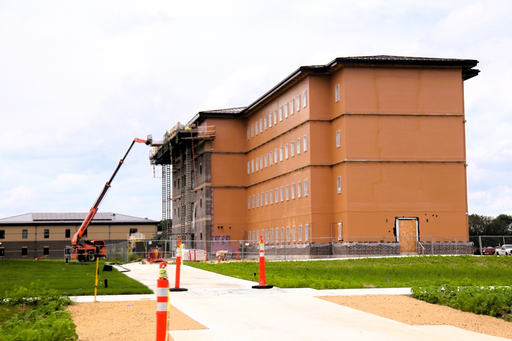 July 2025 barracks construction operations for East Barracks Project at Fort McCoy