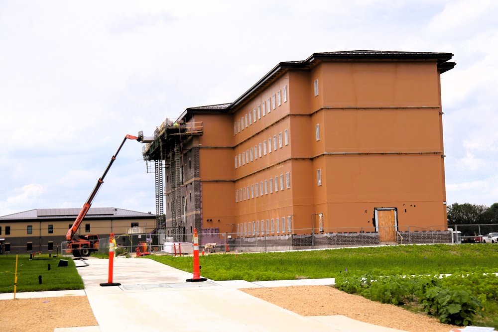 July 2025 barracks construction operations for East Barracks Project at Fort McCoy