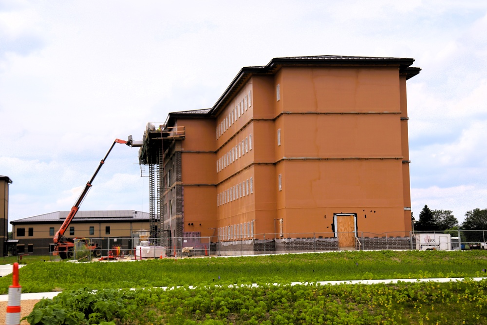July 2025 barracks construction operations for East Barracks Project at Fort McCoy