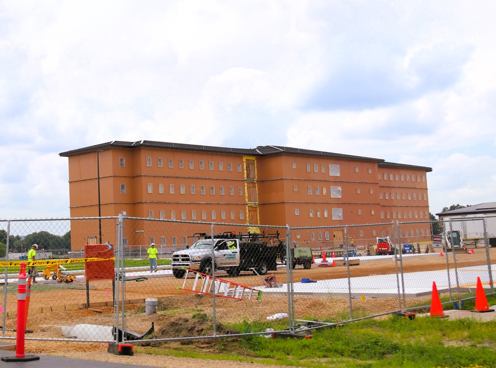 July 2025 barracks construction operations for East Barracks Project at Fort McCoy