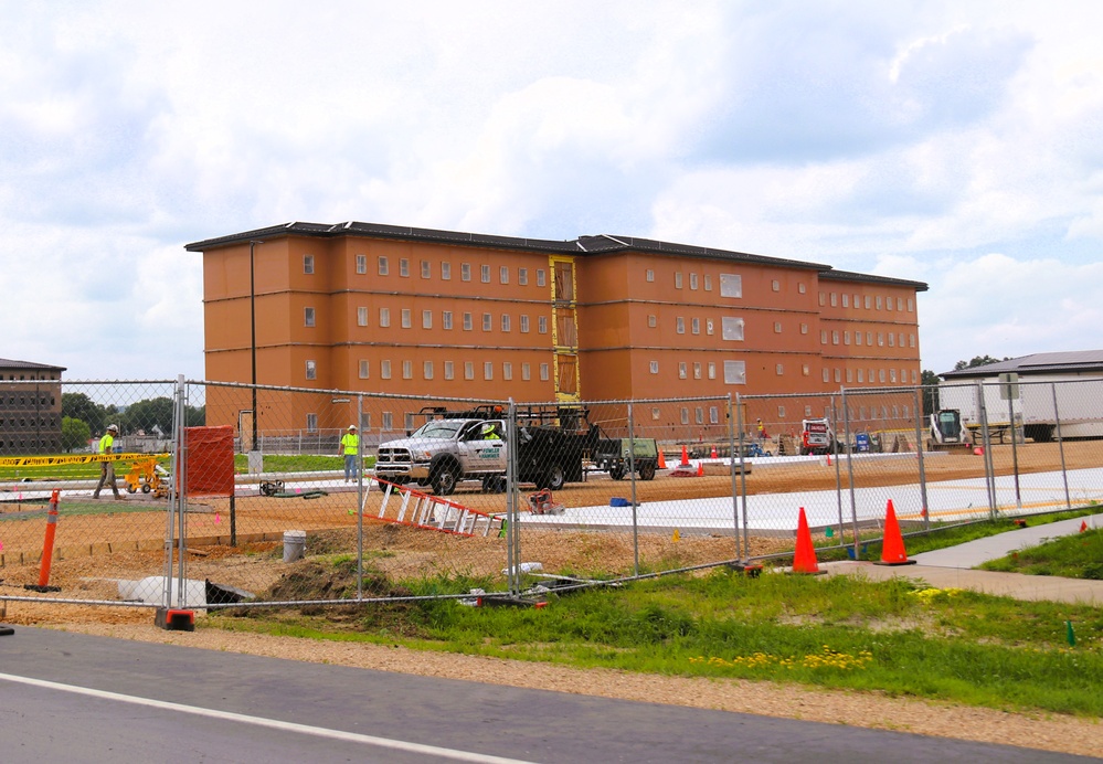July 2025 barracks construction operations for East Barracks Project at Fort McCoy