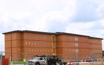 July 2025 barracks construction operations for East Barracks Project at Fort McCoy