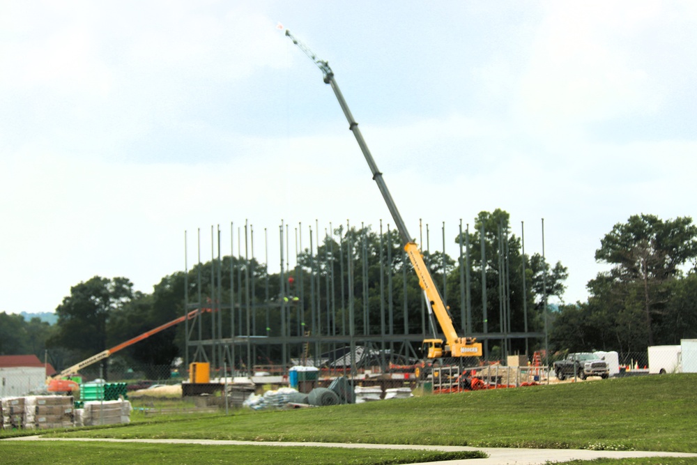 July 2025 construction operations for $55.75 million Collective Training Officers Quarters Project at Fort McCoy