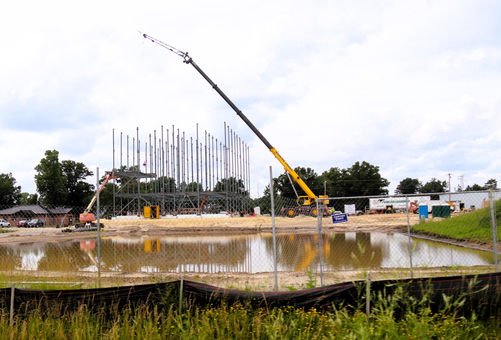 July 2025 construction operations for $55.75 million Collective Training Officers Quarters Project at Fort McCoy