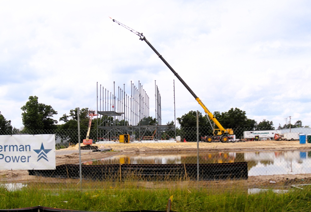 July 2025 construction operations for $55.75 million Collective Training Officers Quarters Project at Fort McCoy