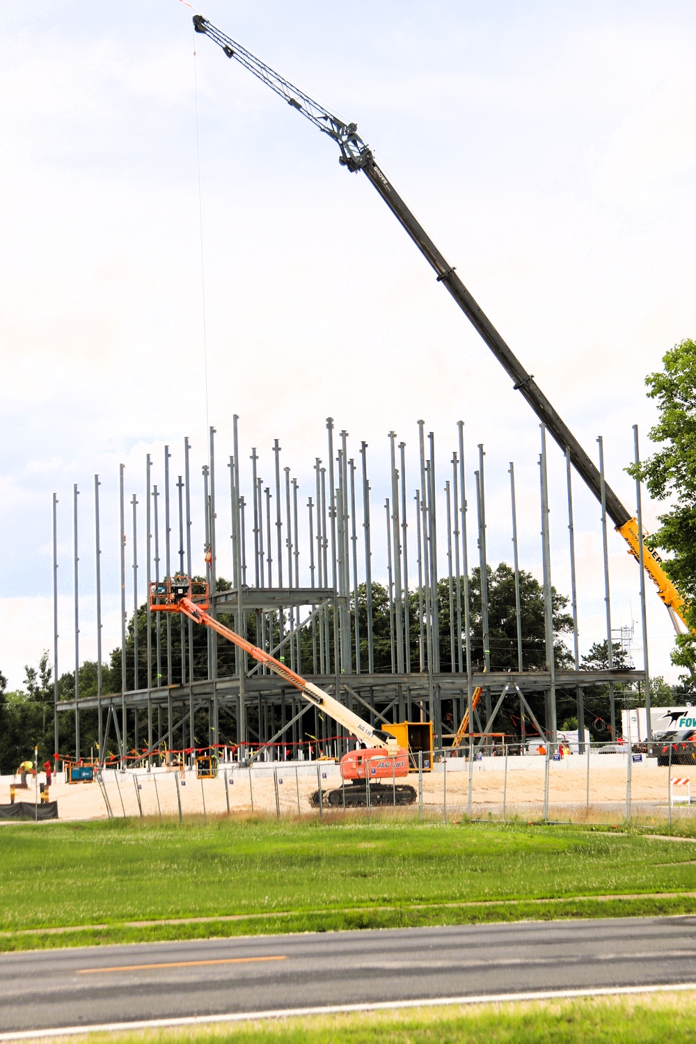 July 2025 construction operations for $55.75 million Collective Training Officers Quarters Project at Fort McCoy