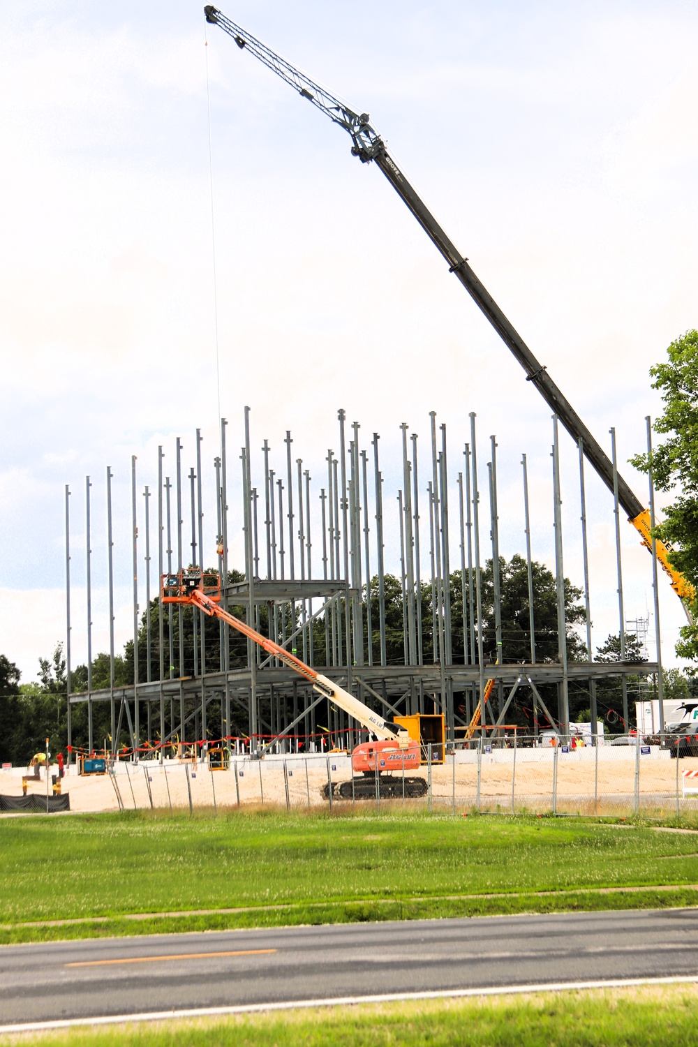 July 2025 construction operations for $55.75 million Collective Training Officers Quarters Project at Fort McCoy
