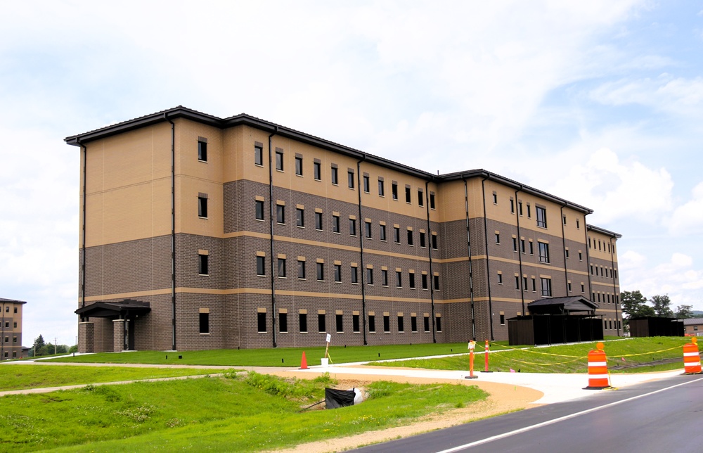 July 2025 construction operations for South Barracks Project at Fort McCoy