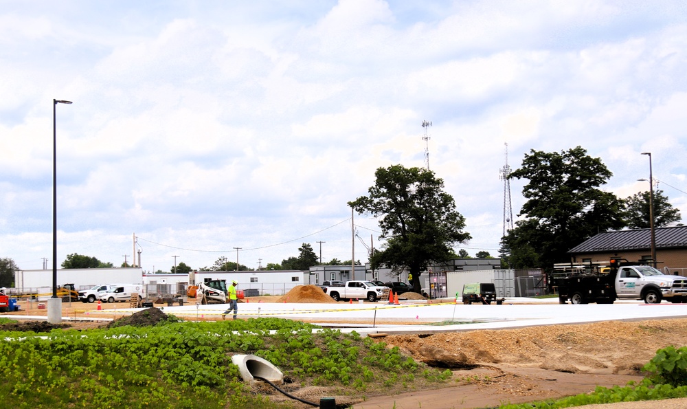 July 2025 construction operations for South Barracks Project at Fort McCoy