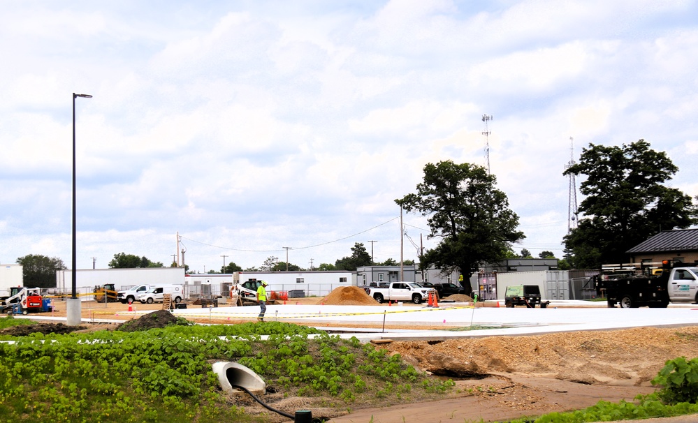 July 2025 construction operations for South Barracks Project at Fort McCoy