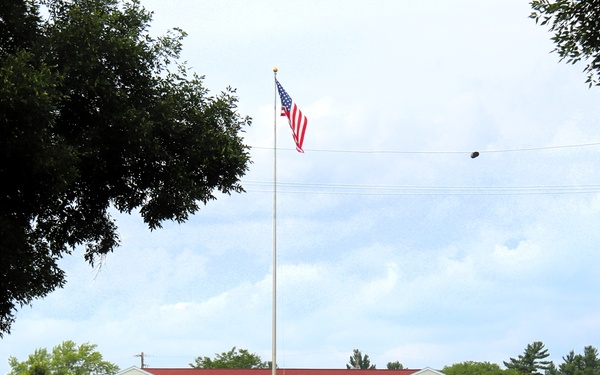 American Flag and Fort McCoy