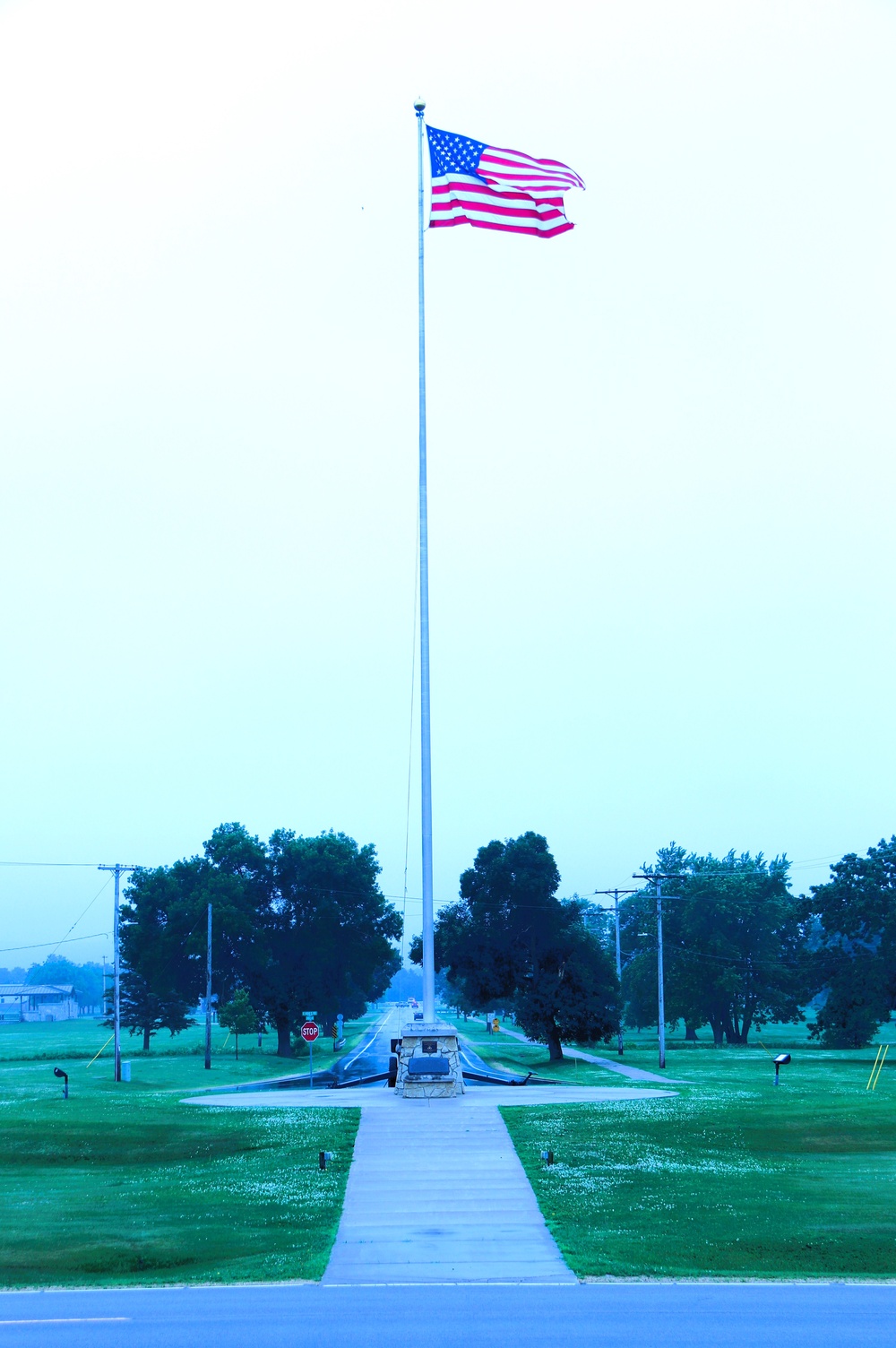 American Flag and Fort McCoy