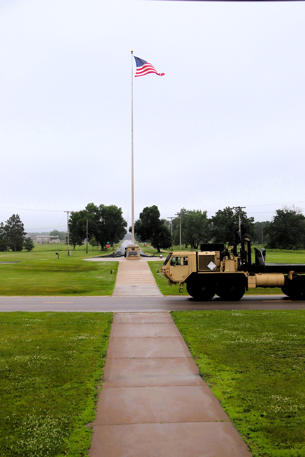 American Flag and Fort McCoy