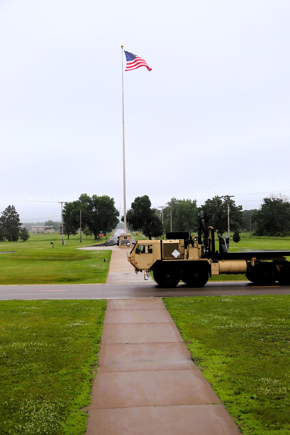 American Flag and Fort McCoy