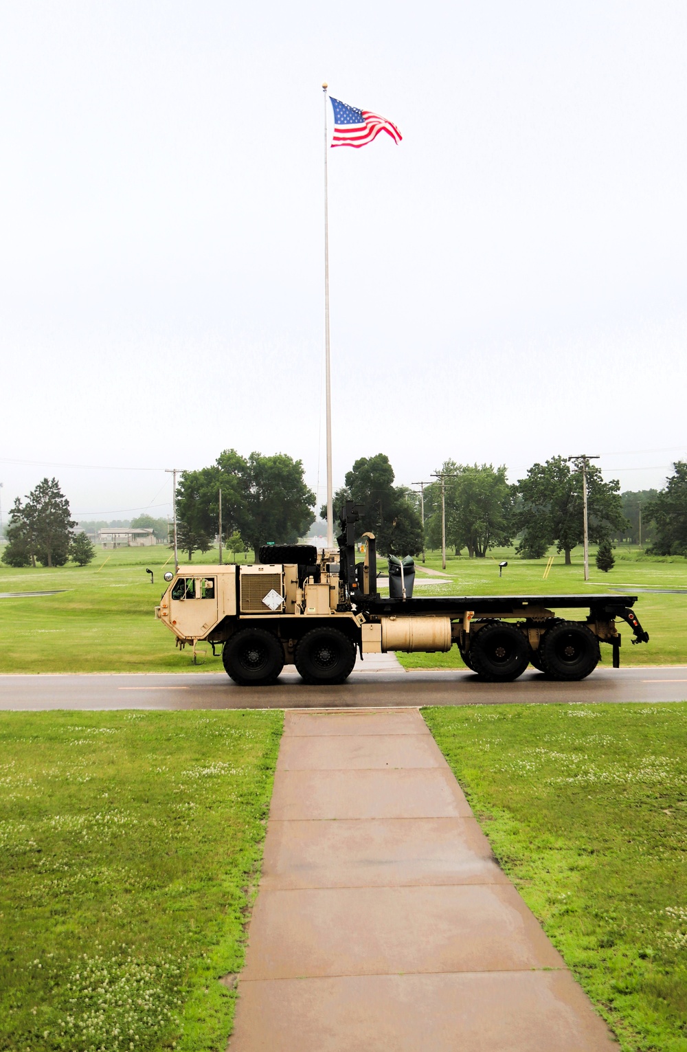 American Flag and Fort McCoy