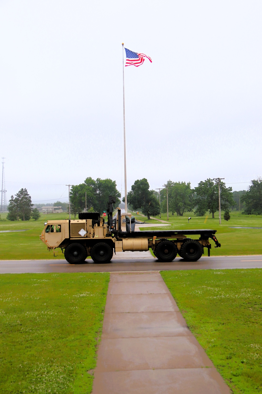 American Flag and Fort McCoy