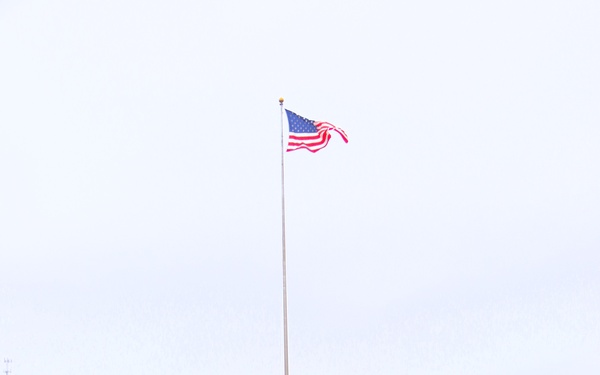 American Flag and Fort McCoy