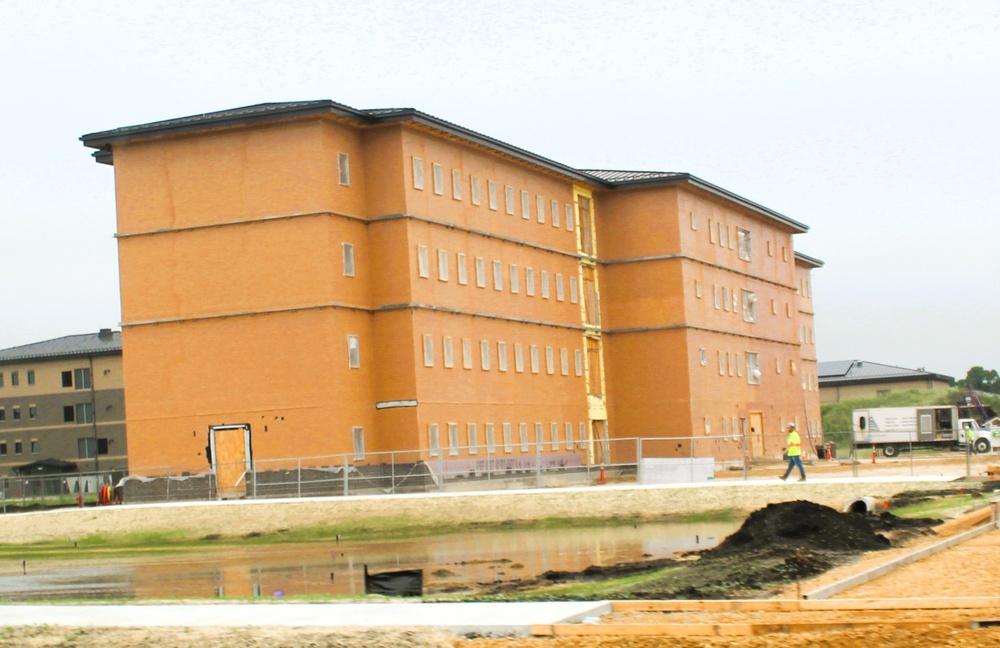 July 2025 barracks construction operations for East Barracks Project at Fort McCoy