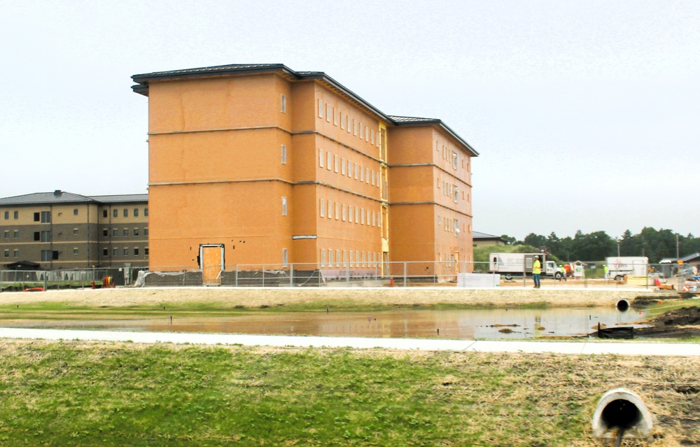 July 2025 barracks construction operations for East Barracks Project at Fort McCoy