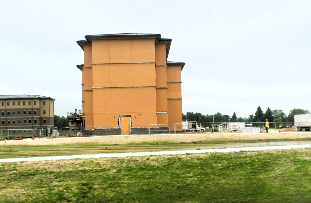 July 2025 barracks construction operations for East Barracks Project at Fort McCoy