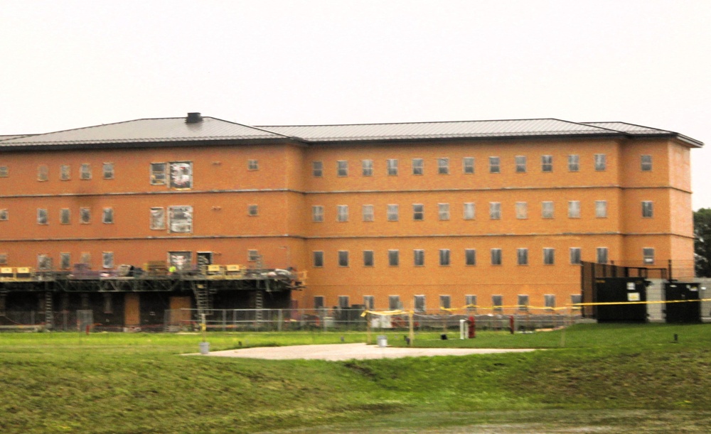 July 2025 barracks construction operations for East Barracks Project at Fort McCoy