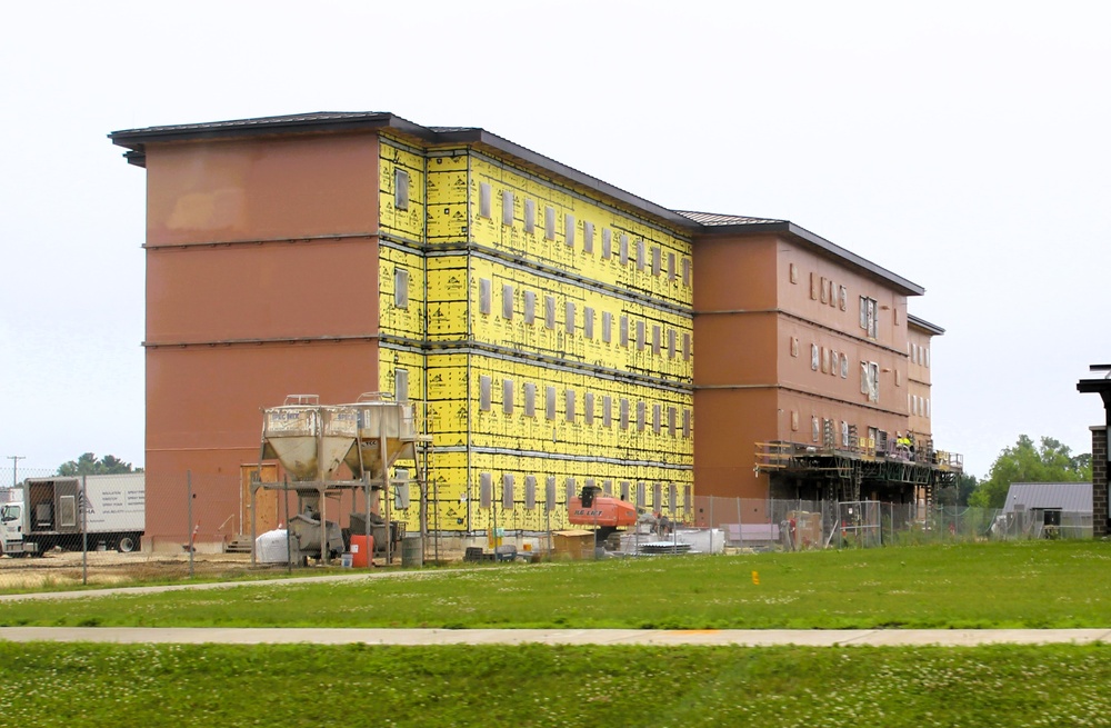 July 2025 barracks construction operations for East Barracks Project at Fort McCoy